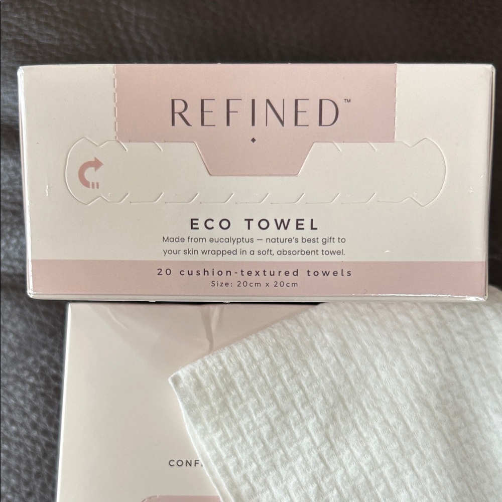 Eco Towel - Pink & White Eucalyptus Facial Towels (20 Pack)